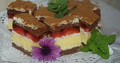 Ciasto "Calineczka" - truskawkowe ciasto z nieba !