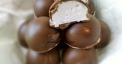 Saldainiai "Oro bučinukai" su pienišku šokoladu