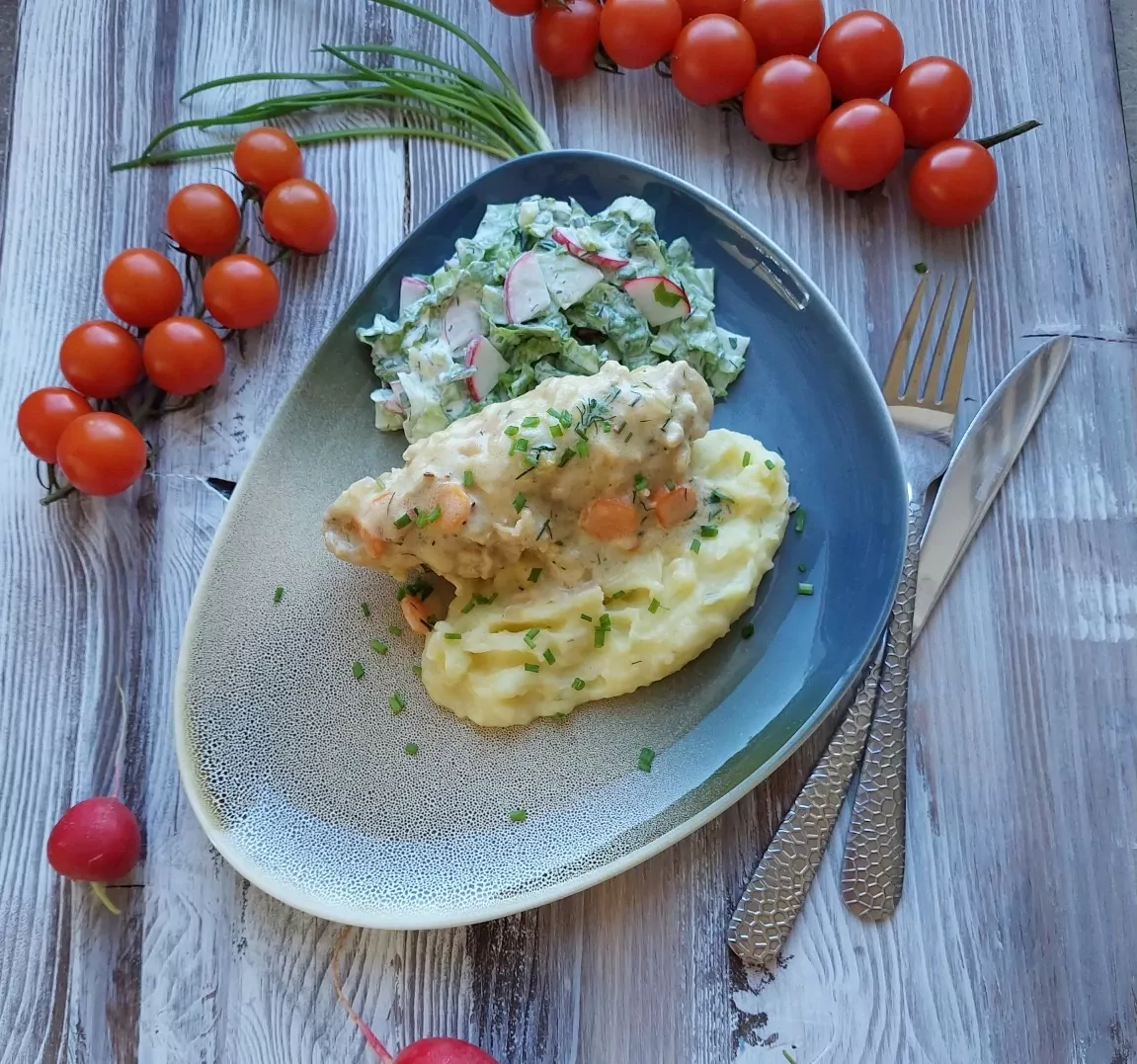 Kiaulienos suktinukai su morkomis ir pievagrybiais