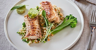 Kepta vėgėlė su šalavijų sviestu