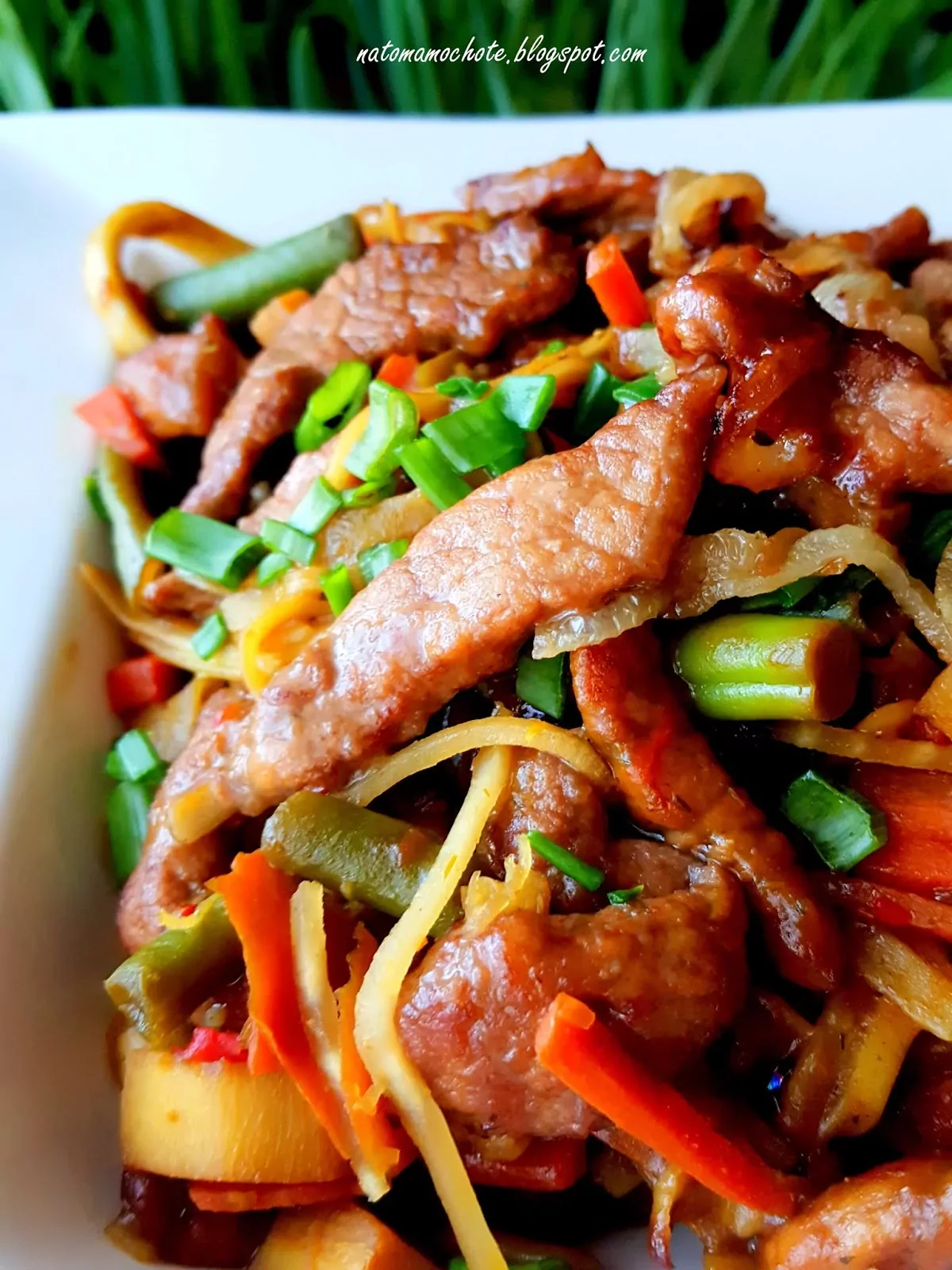 Smażony Makaron Udon z Wieprzowiną po Chińsku i Warzywami