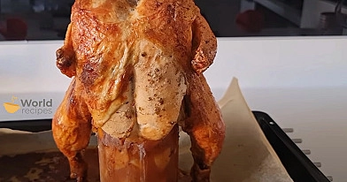 Kepta višta ant stiklainio