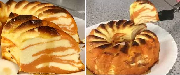 Pyragas "Auksinis marmuras" be miltų ir be manų