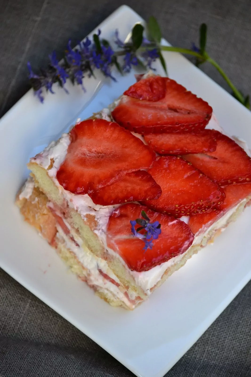 Braškių tiramisu su maskarpone, grietinėle ir damų piršteliais