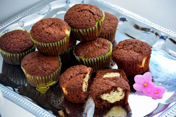 "Muffiny" czekoladowe z twarogiem