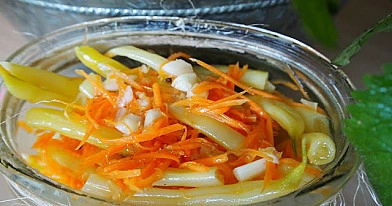 Šparaginės pupelės korėjietiškai