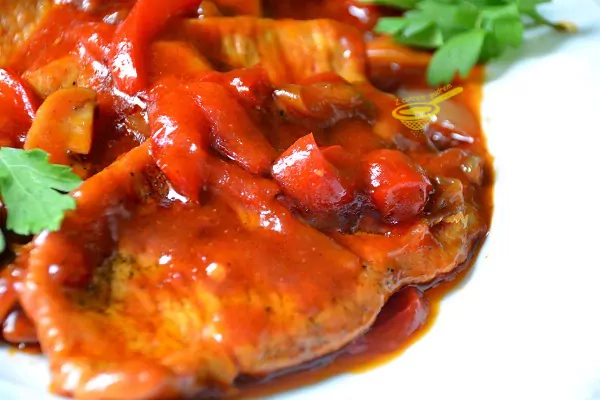 Schab w sosie pomidorowym