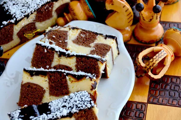 Sernik "Szczerbaty dziadek" - z kakao, masa serowa i bakaliami