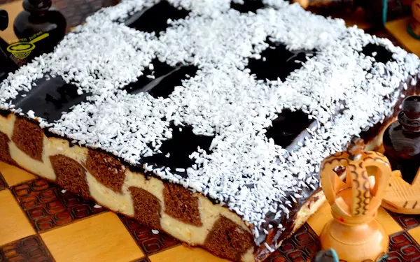 Sernik "Szczerbaty dziadek" - z kakao, masa serowa i bakaliami