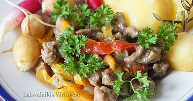 Troškinys: Kiaulienos sprandinė rabarbarų marinate