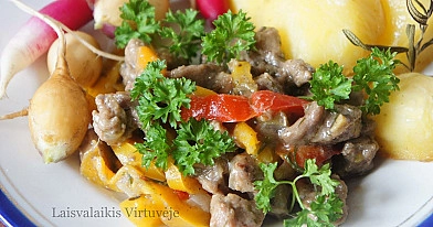 Troškinys: Kiaulienos sprandinė rabarbarų marinate