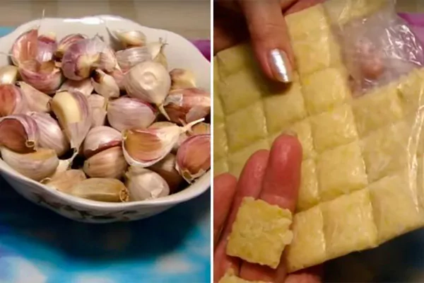 Malti šaldyti česnakai žiemai šaldymo kameroje