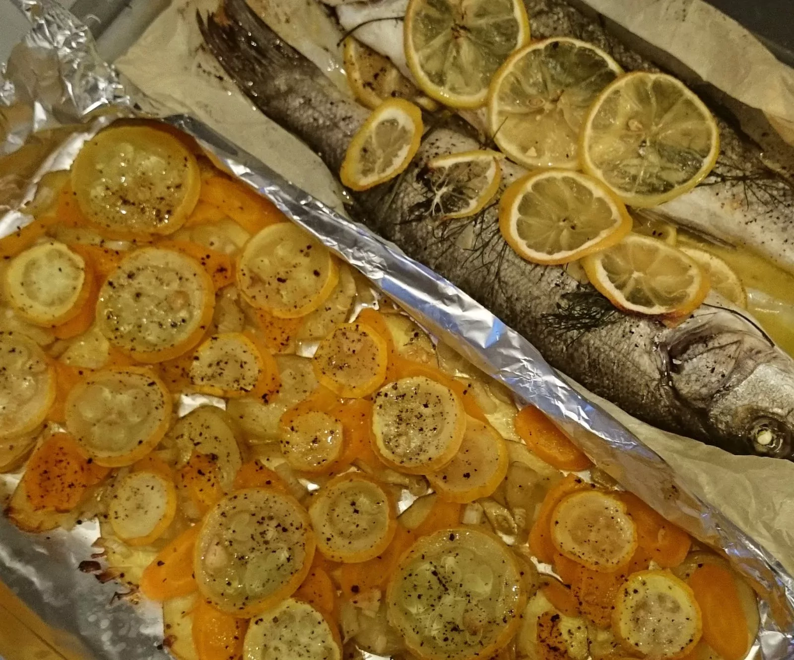 Paprastai kepta žuvis orkaitėje