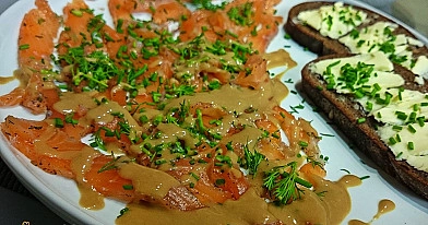 Salmon gravlax receptas - skandinaviškai marinuota-sūdyta lašiša