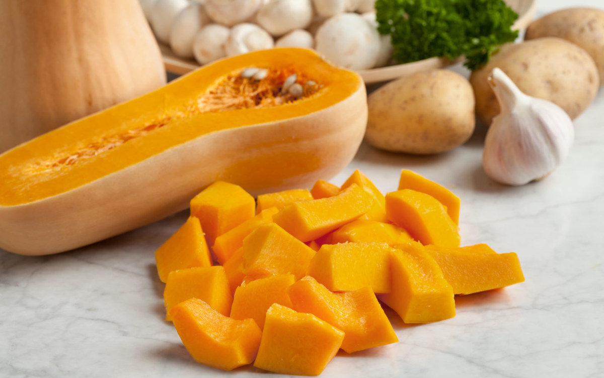 moliūgas supjaustytas kubeliais