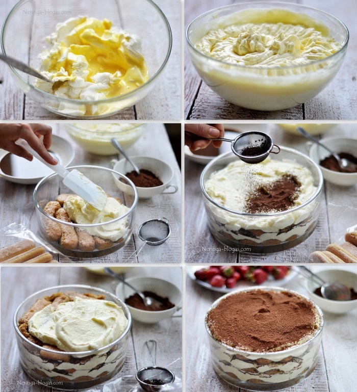 tiramisu su grietinėlė gamyba