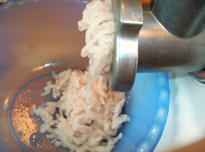 minced fish bread onion eggs