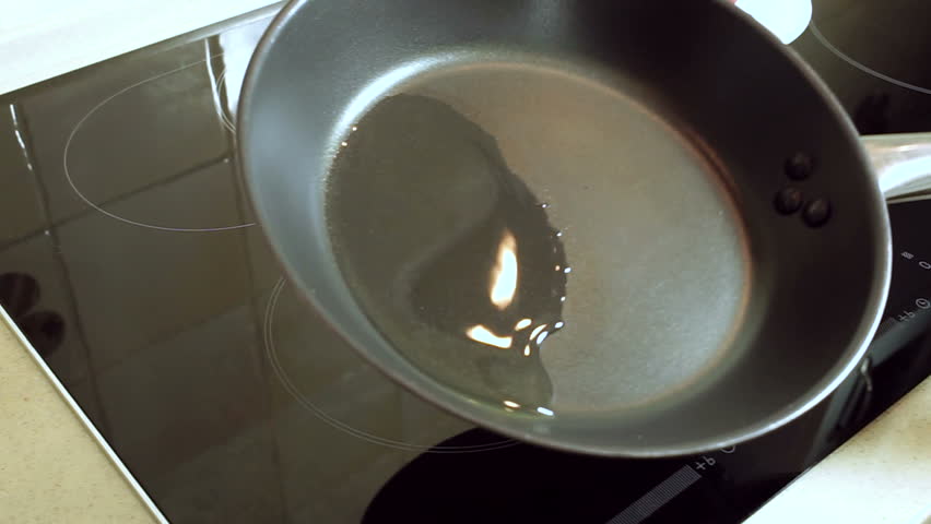preheated oil in a pan