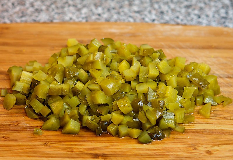 chopped pickles