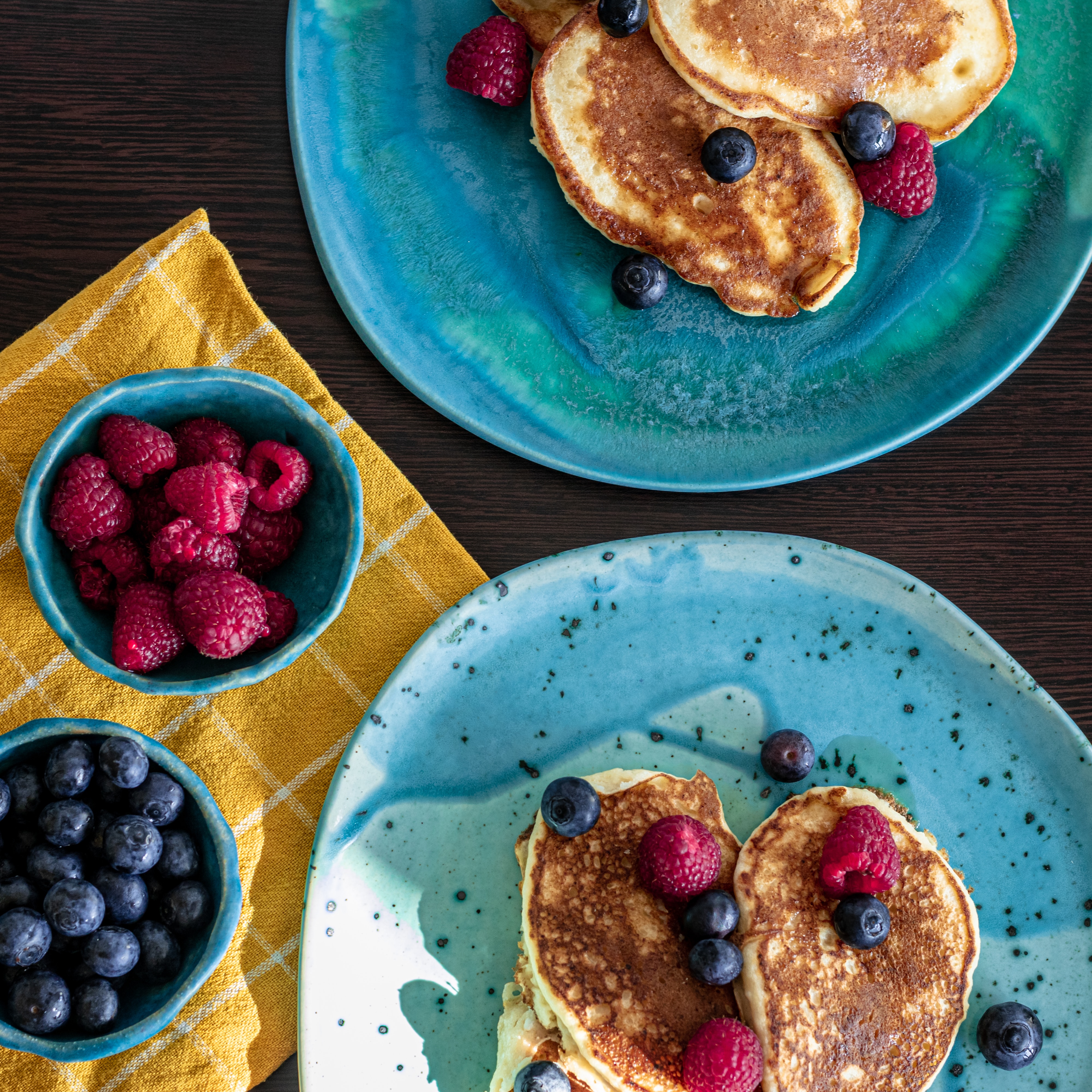 served keto coconut flour pancakes