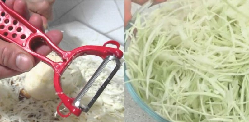 tvarkingai supjaustytas kopūstas