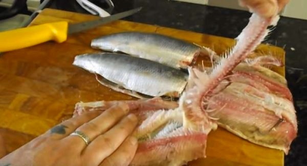 ištraukiame silkės kaulus