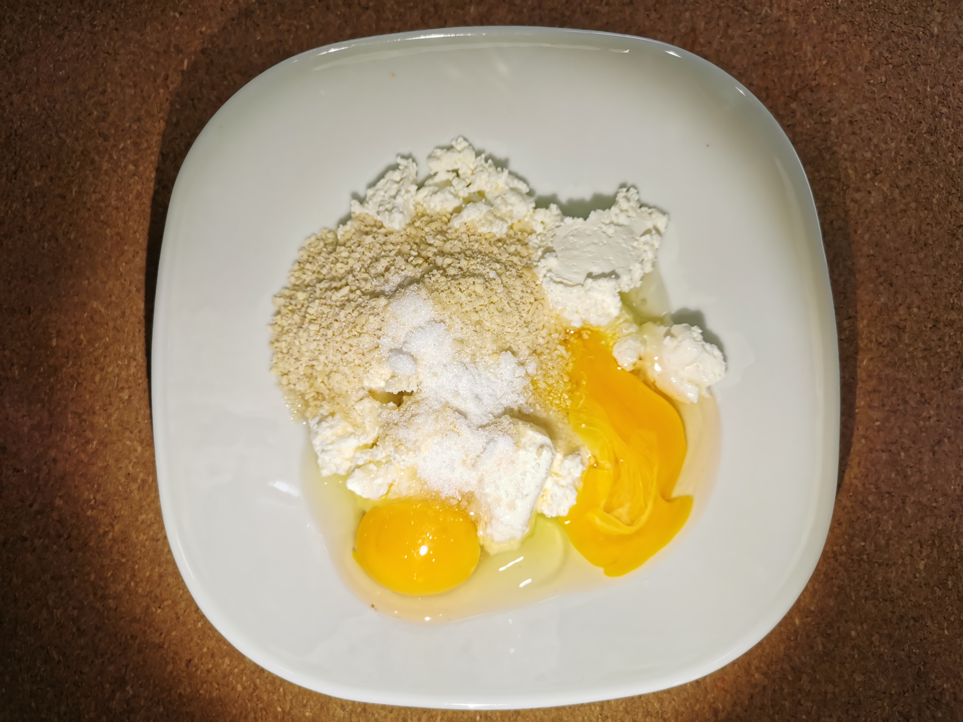 keto keksiukų ingredientai sumaišyti tarpusavyje