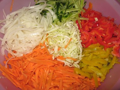 порезаные продукты