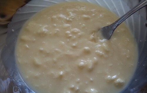 sutirštintas pienas su sviestu