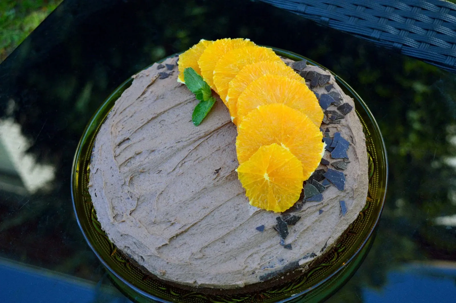 Drėgnas šokoladinis apelsininis tortas