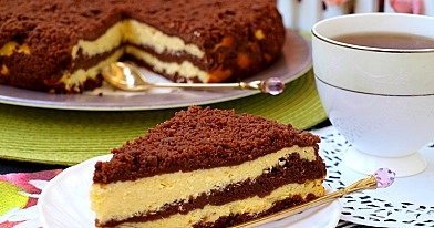 Ciasto twarogowe z kawałkami czekolady
