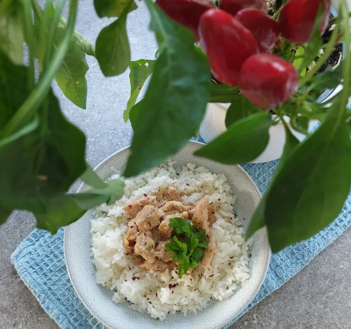 Aštri vištiena su ryžiais