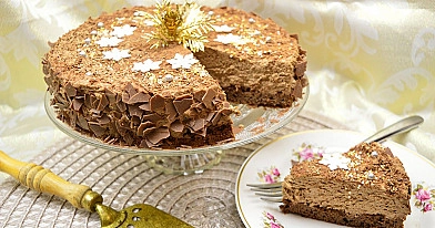 Keptas šokoladinis maskarponės sūrio tortas su biskvitu