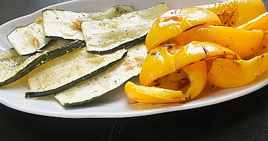 Cukinijų ir paprikų garnyras