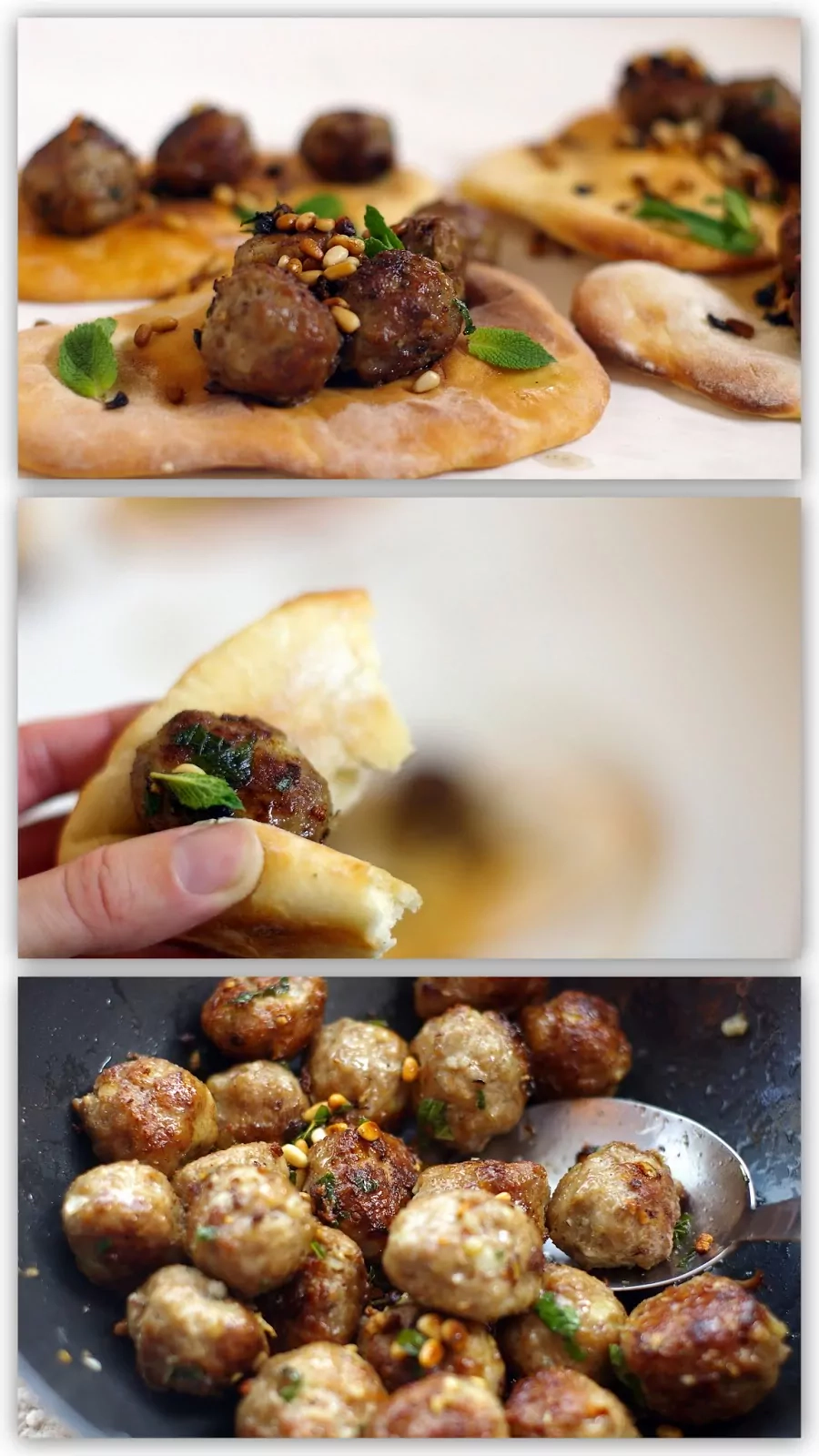 Turkiški jautienos maltinukai KOFTA su indiška duonele NAAN