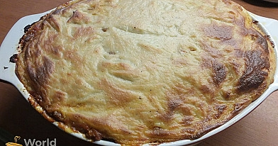 Graikiškas mėsos ir baklažanų apkepas "Moussaka"