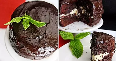 Šokoladinis tortas su mėtiniu kremu