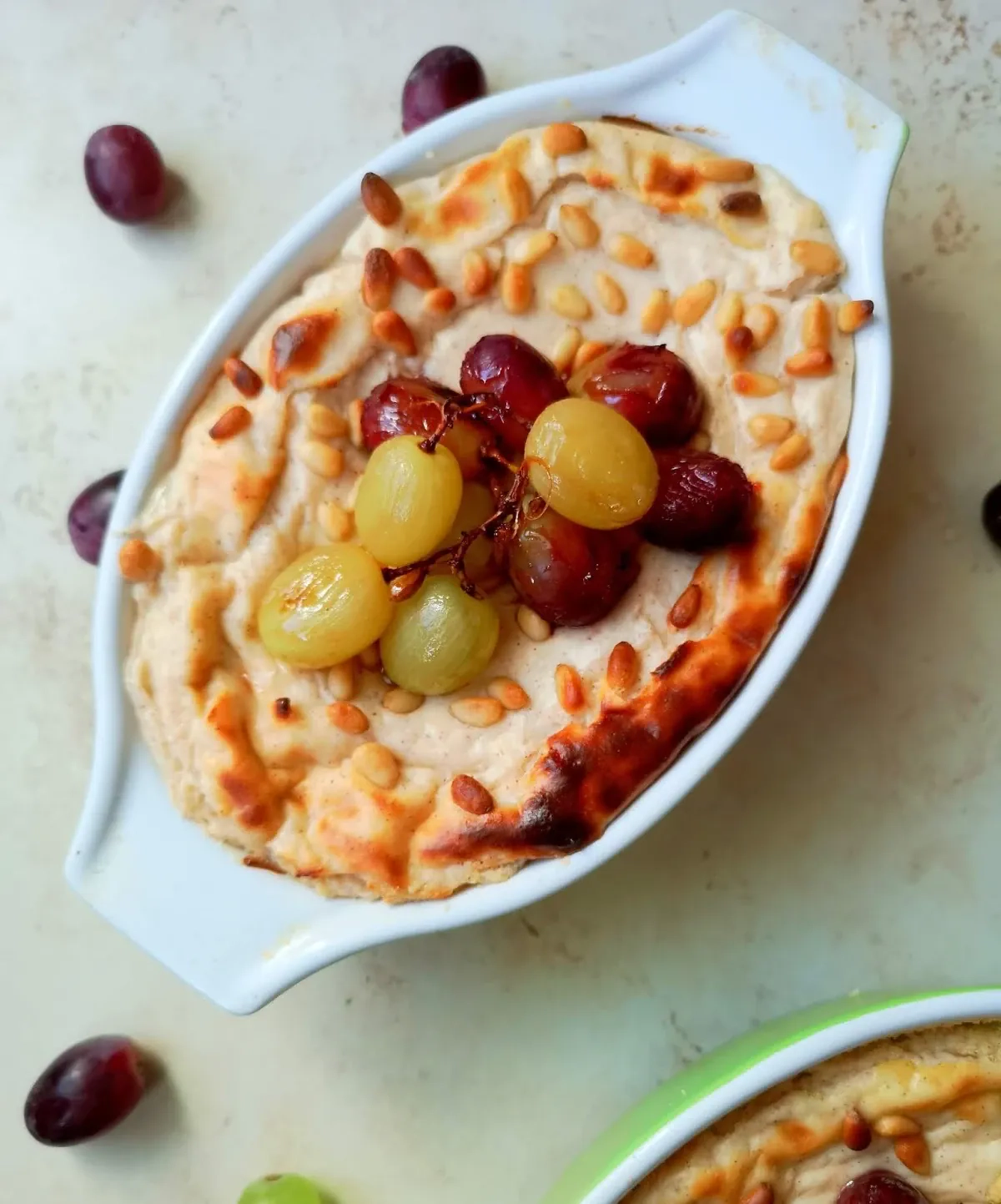 Kreminės varškės apkepas su vynuogėmis pagal Beatą