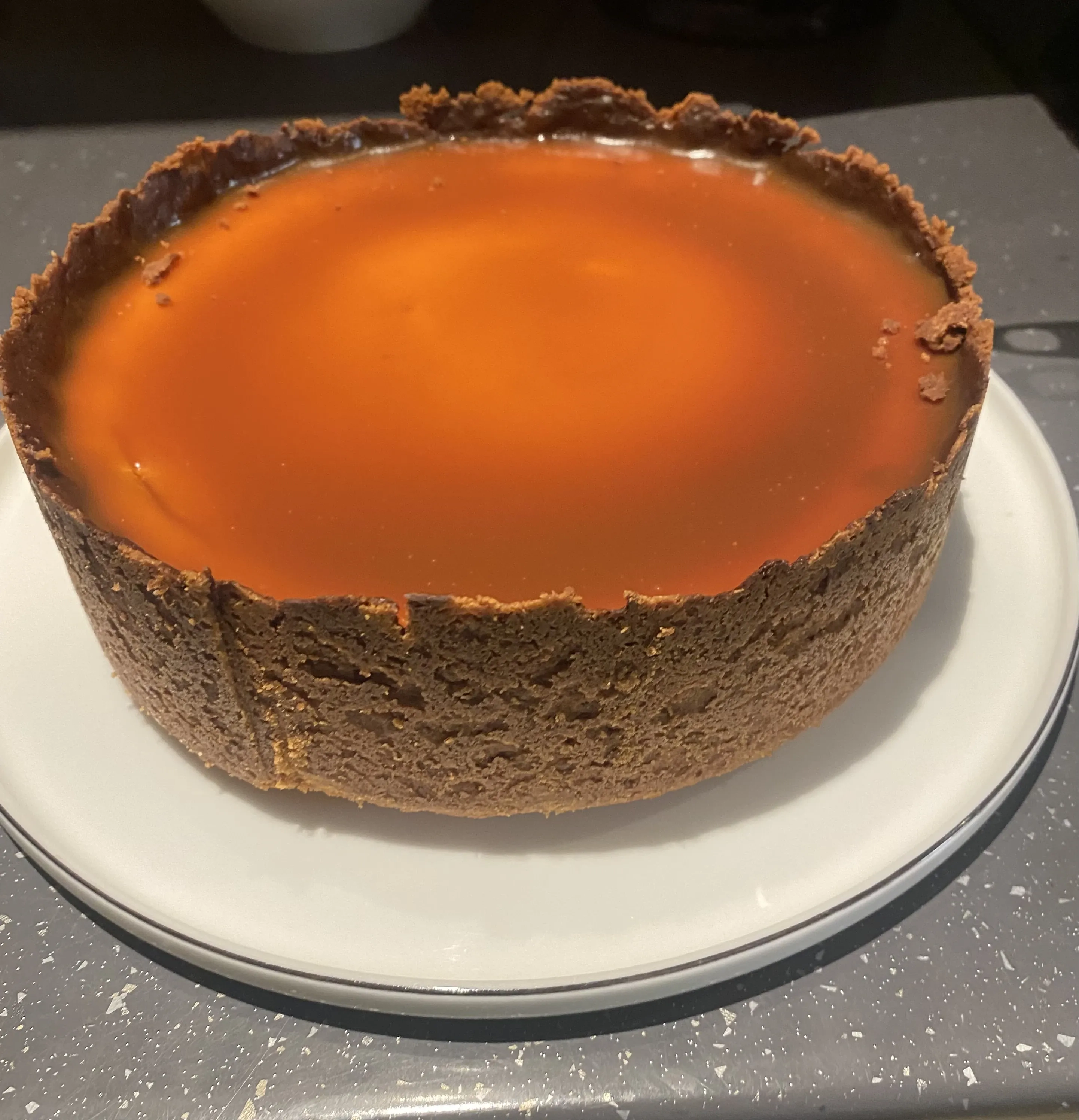 Dangiškas sūrio pyragas su karamele pagal Beatą