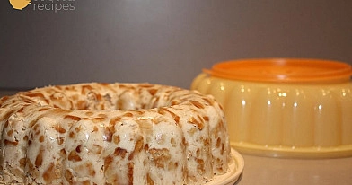 Baltas tinginys su grietine ir sausainiais