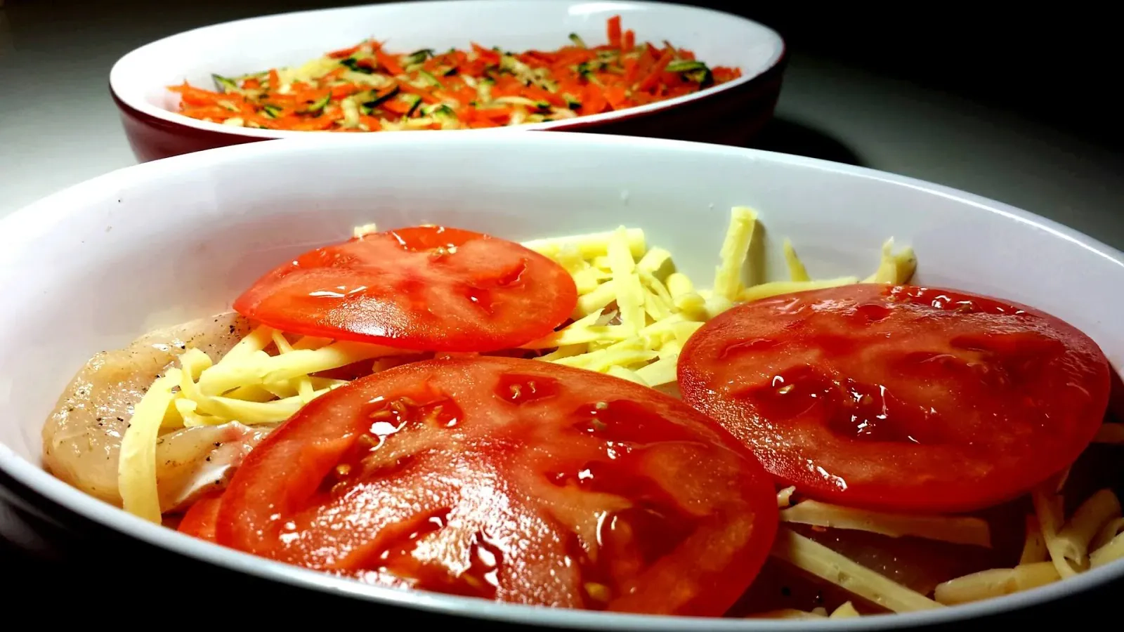 Daržovių - vištienos lazanija pagal Beatą su sūriu ir grietinėle