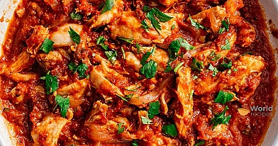 Meksikietiškas vištienos troškinys su konservuotais pomidorais ir Chipotle pasta