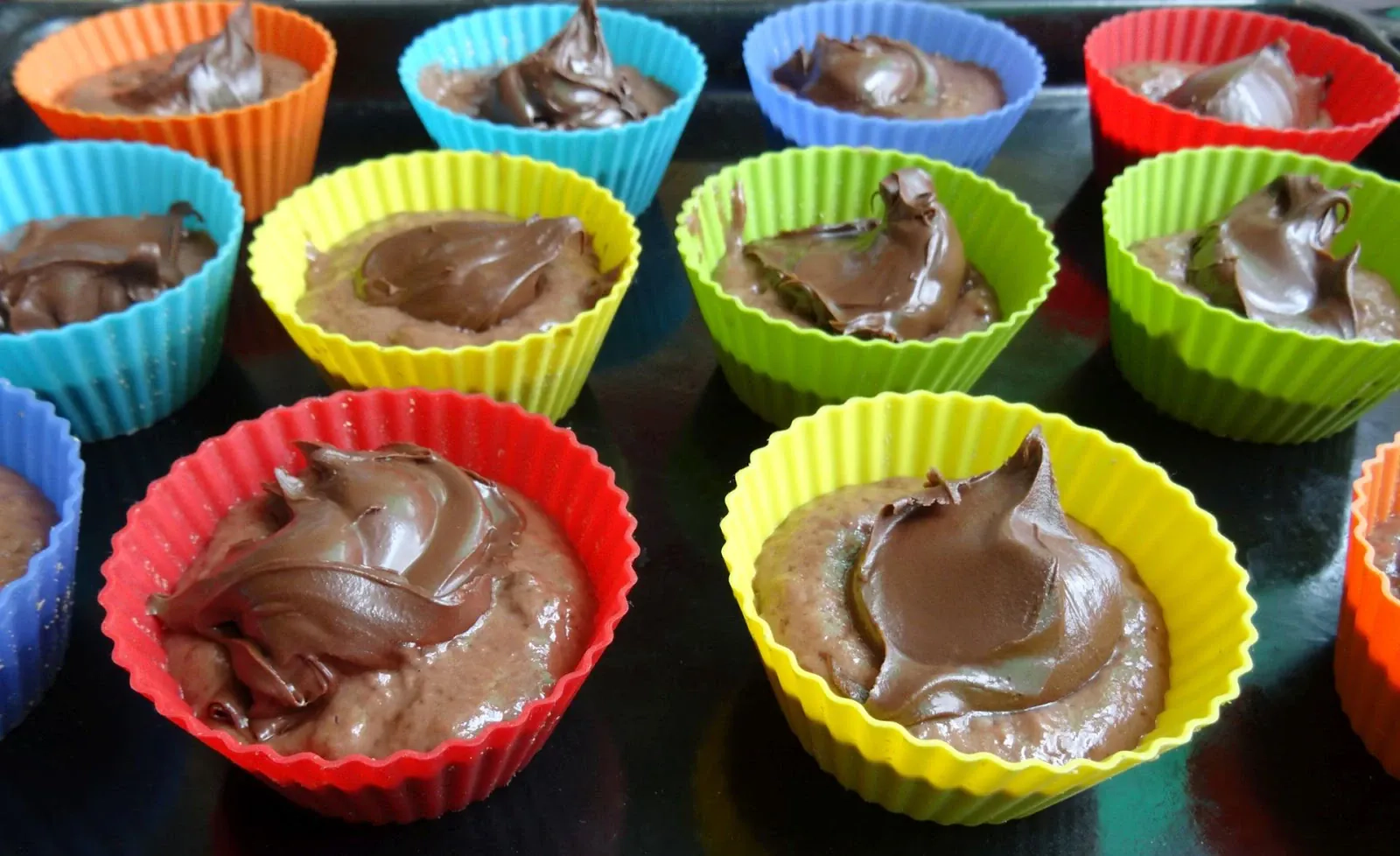 Muffinki czekoladowe z Nutellą