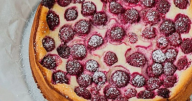 Käse-Himbeerkuchen ohne Boden