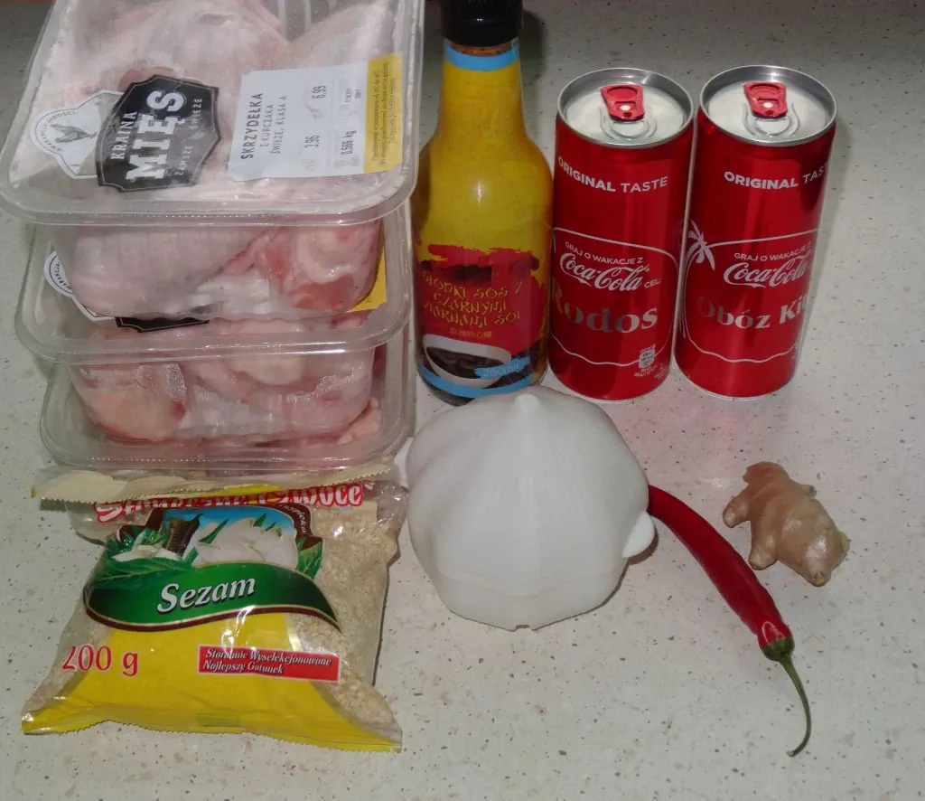 Skrzydełka w coca-coli