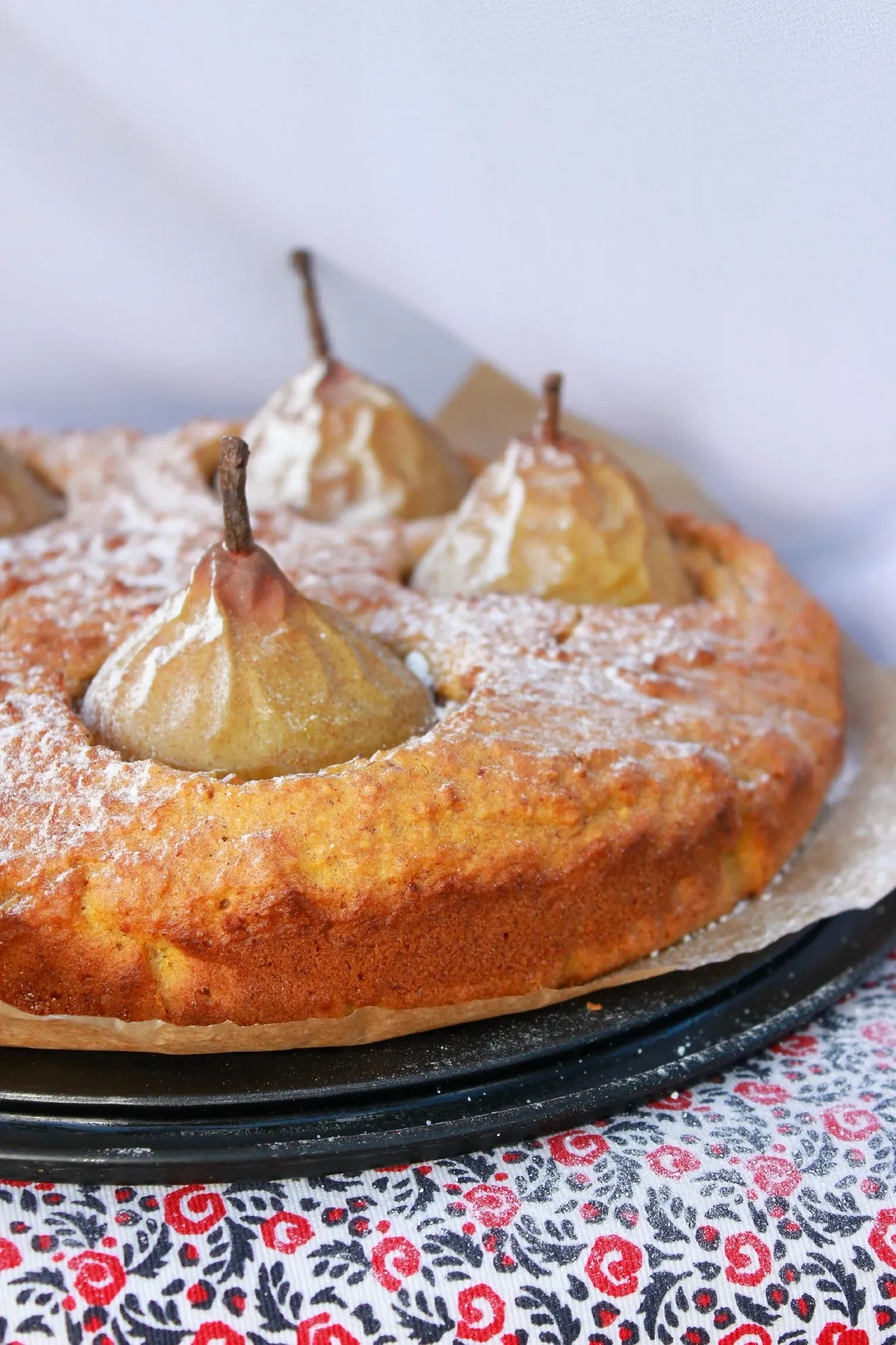 Morkų pyragas su kriaušėmis