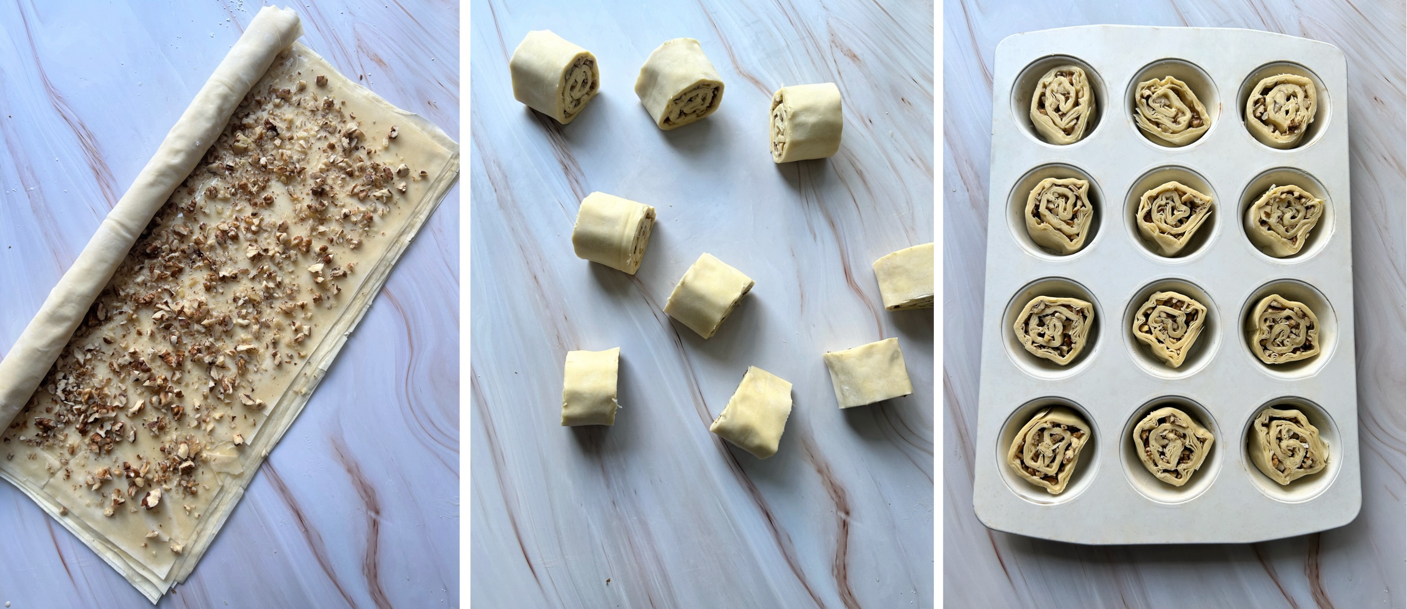 susukamas ritinys ir supjaustomas