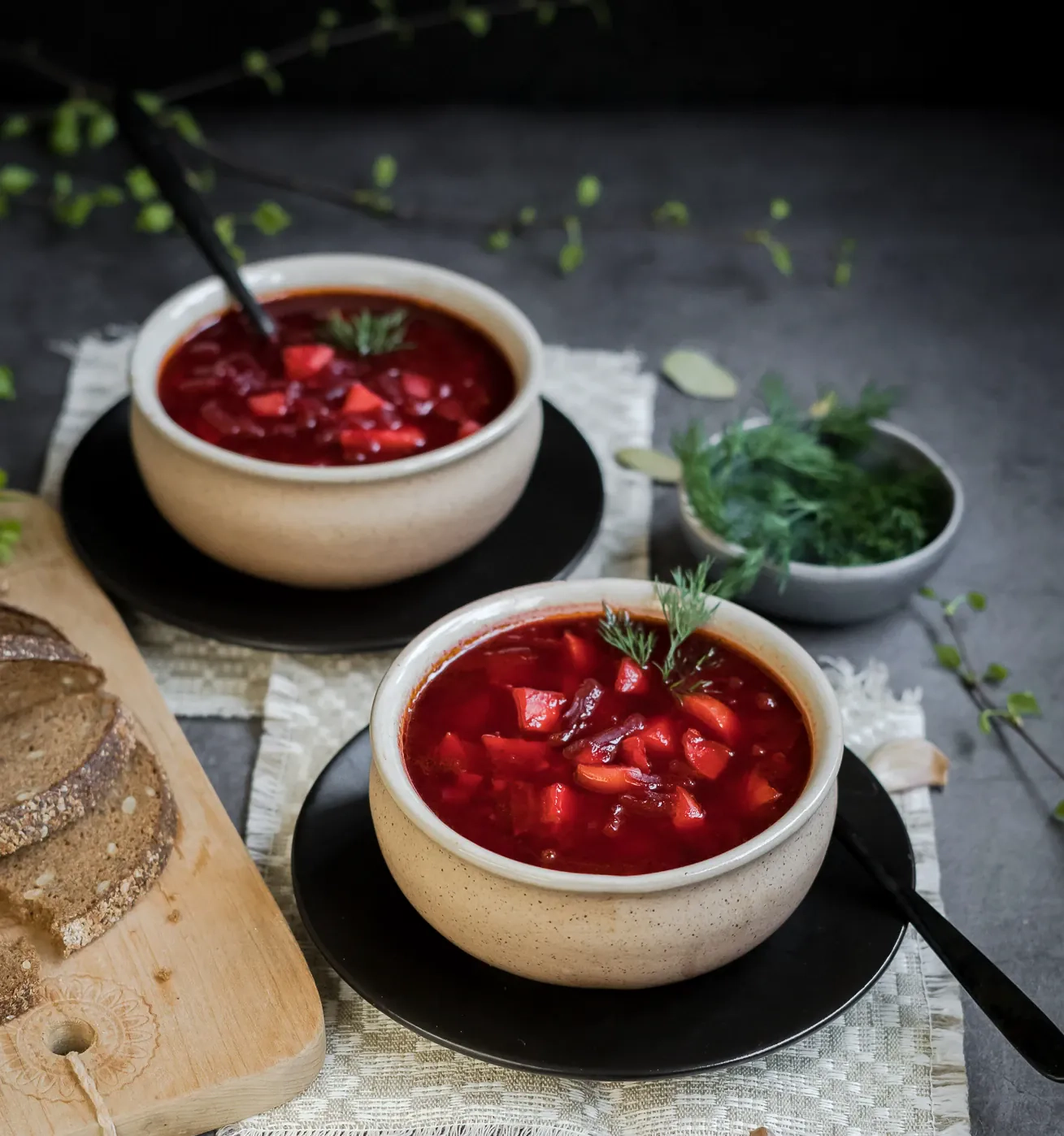 Veganiška burokėlių sriuba Veganiška burokėlių sriuba