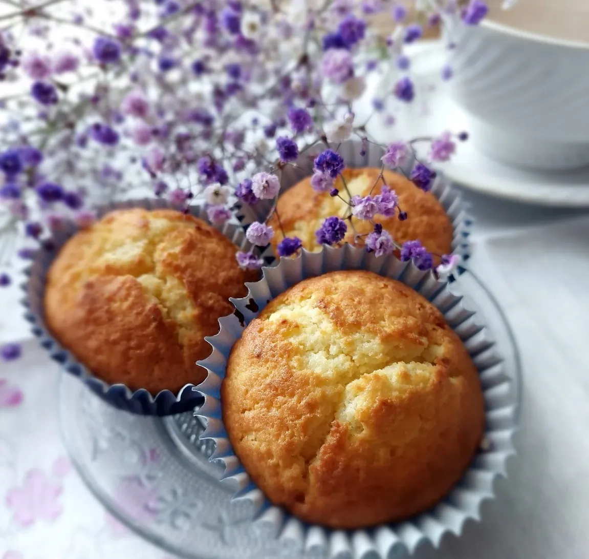 Varškės keksiukai su apelsinine nata