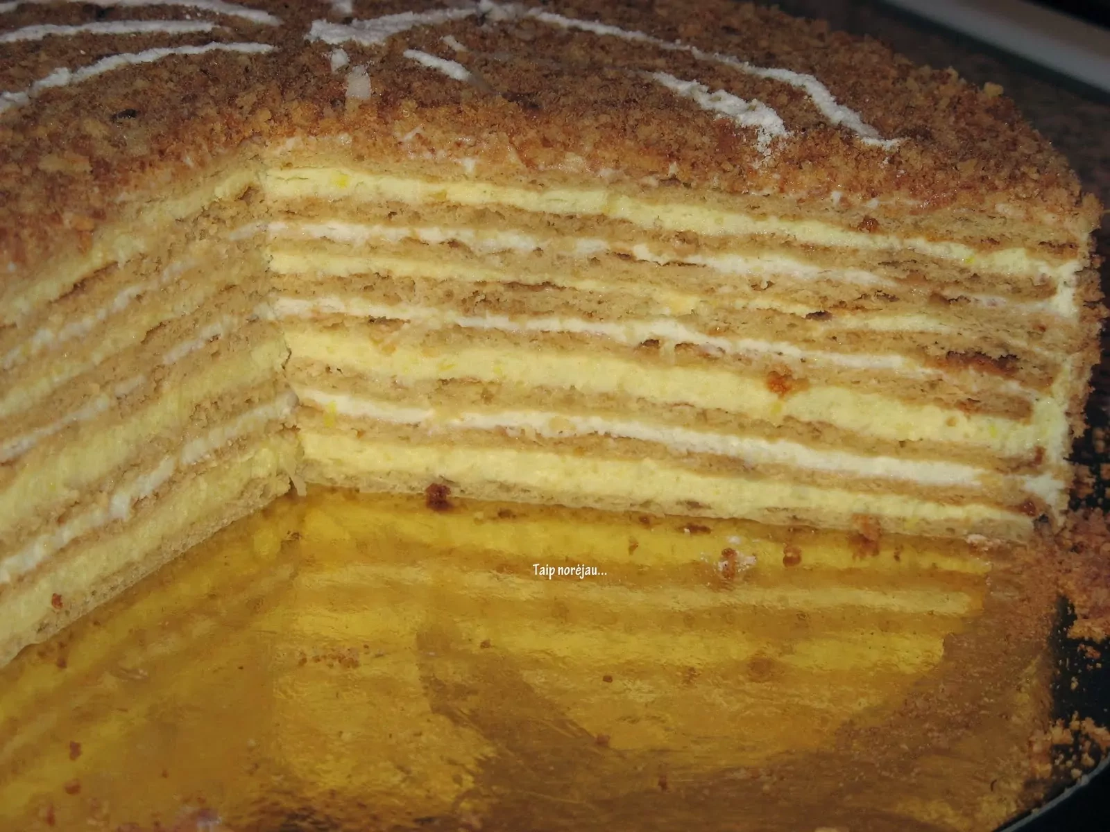Tortas su moliūgu ir varške "Rudeninė melodija"